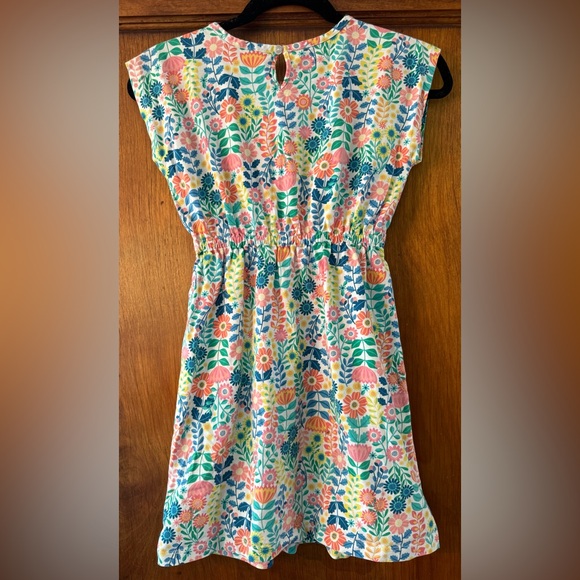 HANNA ANDERSSON MULTI-COLOR FLORAL KNIT DRESS- Size 140 (Size 10) - Picture 2 of 5